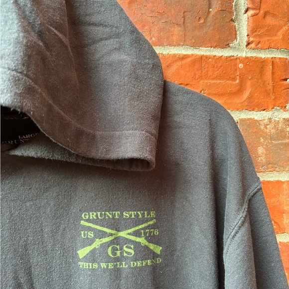 Grunt Style Mens Large Black Pullover  Hoodie Sweatshirt Sweater - Picture 3 of 8